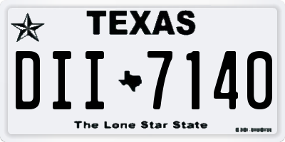 TX license plate DII7140