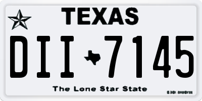 TX license plate DII7145