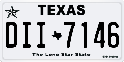 TX license plate DII7146