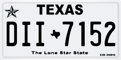 TX license plate DII7152