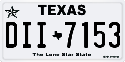 TX license plate DII7153