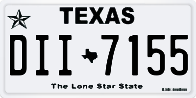 TX license plate DII7155