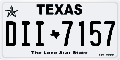 TX license plate DII7157