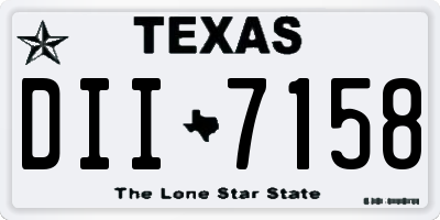 TX license plate DII7158