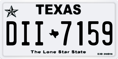 TX license plate DII7159