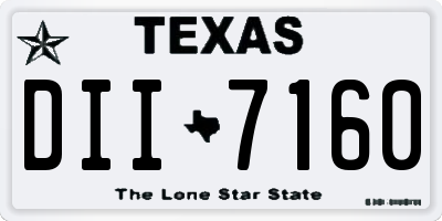 TX license plate DII7160