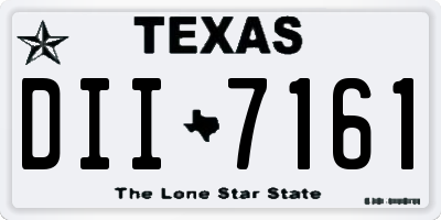 TX license plate DII7161