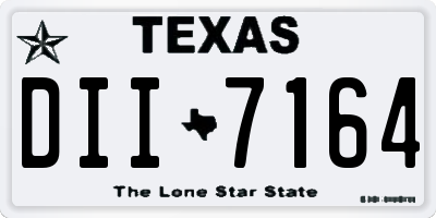TX license plate DII7164