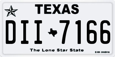 TX license plate DII7166