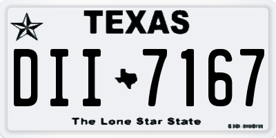 TX license plate DII7167