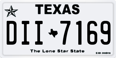 TX license plate DII7169