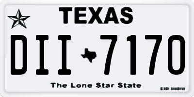 TX license plate DII7170