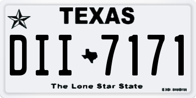 TX license plate DII7171
