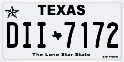 TX license plate DII7172