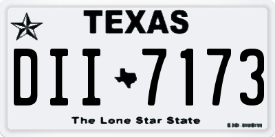 TX license plate DII7173