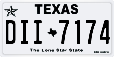 TX license plate DII7174