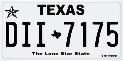 TX license plate DII7175