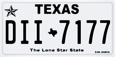 TX license plate DII7177
