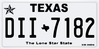 TX license plate DII7182