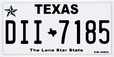 TX license plate DII7185