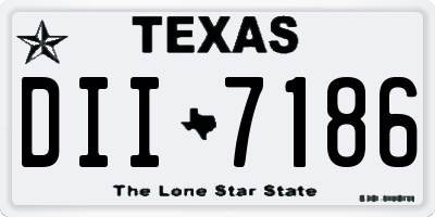 TX license plate DII7186
