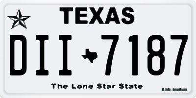 TX license plate DII7187
