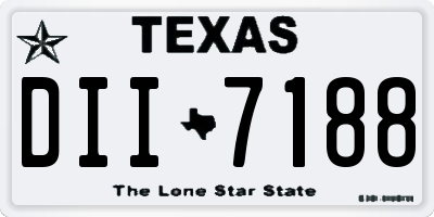 TX license plate DII7188