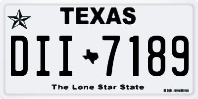 TX license plate DII7189