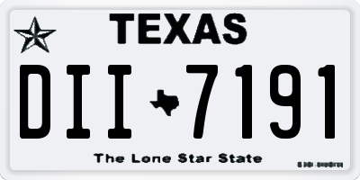 TX license plate DII7191