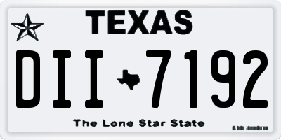TX license plate DII7192