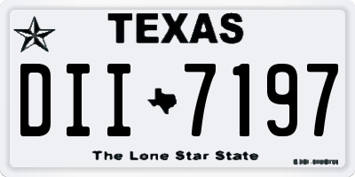 TX license plate DII7197