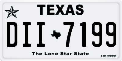 TX license plate DII7199