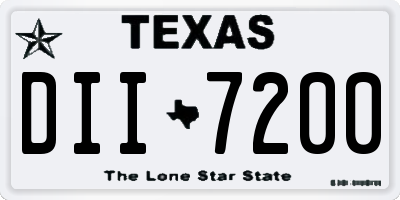 TX license plate DII7200