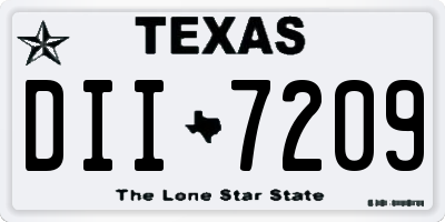 TX license plate DII7209
