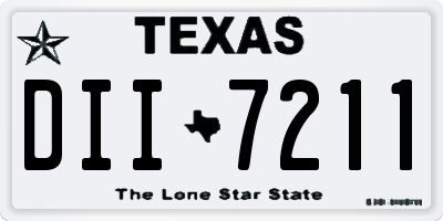TX license plate DII7211