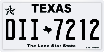 TX license plate DII7212