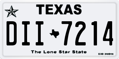 TX license plate DII7214