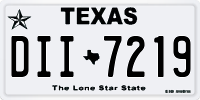 TX license plate DII7219