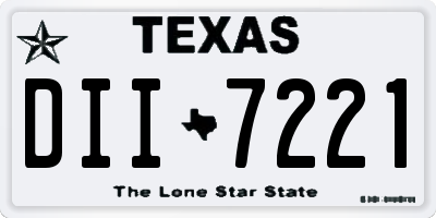 TX license plate DII7221