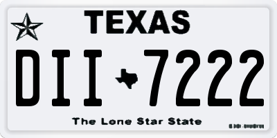TX license plate DII7222