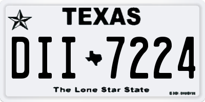 TX license plate DII7224