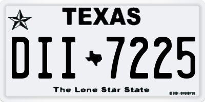TX license plate DII7225