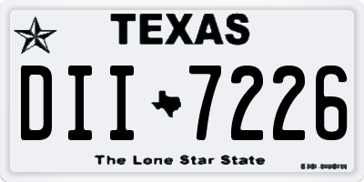 TX license plate DII7226