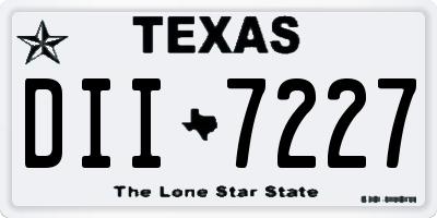TX license plate DII7227