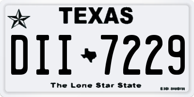 TX license plate DII7229