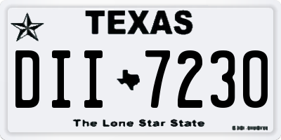 TX license plate DII7230