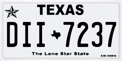 TX license plate DII7237