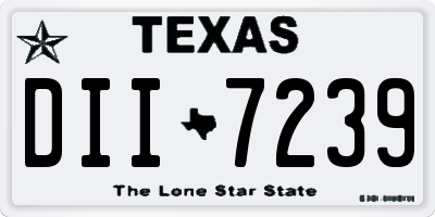TX license plate DII7239