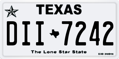 TX license plate DII7242