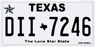 TX license plate DII7246